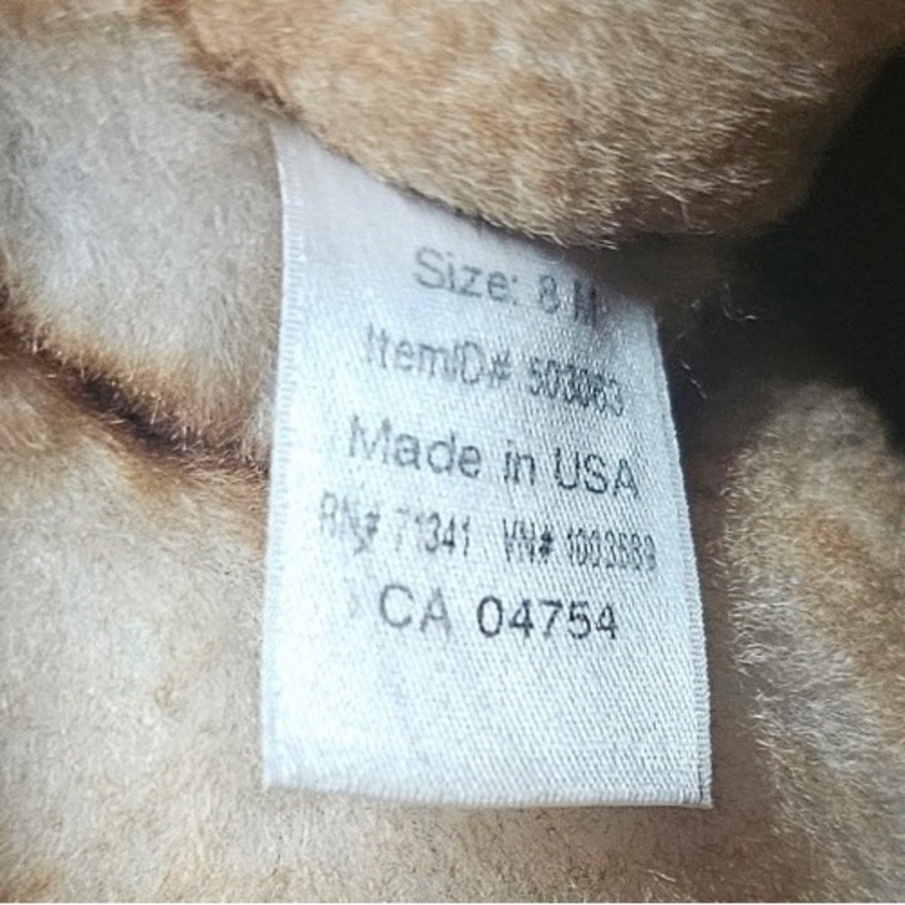 LLBean Men's Lounger L.E Tumbled Leather Shearling Lined Boots Sz 8 M USA - Picture 3 of 7